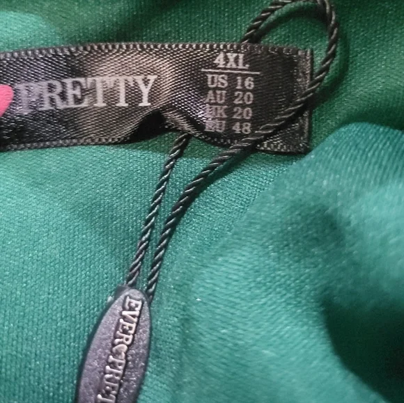 Ever-Pretty Women's Chiffon V Neck Cap Sleeve Backless Gown in Deep Green - Picture 4 of 8